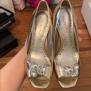 BCBG Gold Heels
